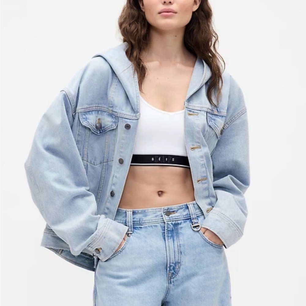 GAP x BEIS Oversized Light Blue Jean Jacket